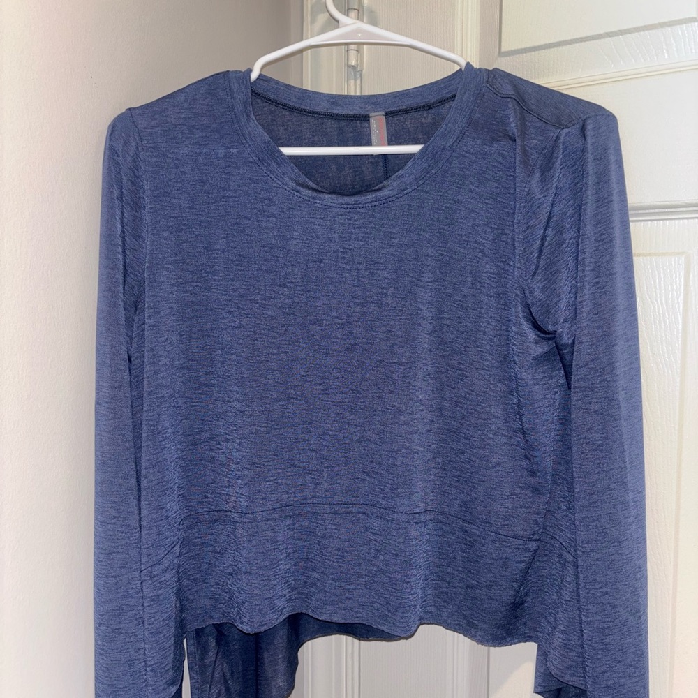 Free People slate blue workout top